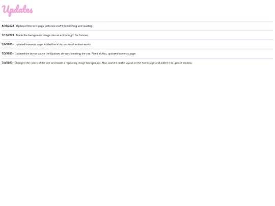 updates screenshot
