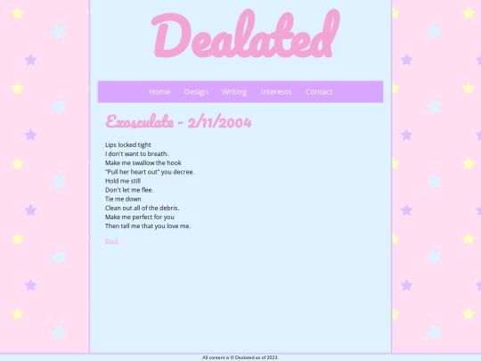 writing/exosculate screenshot