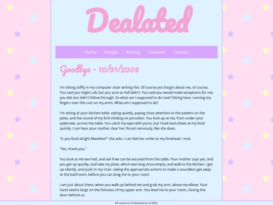 writing/goodbye screenshot