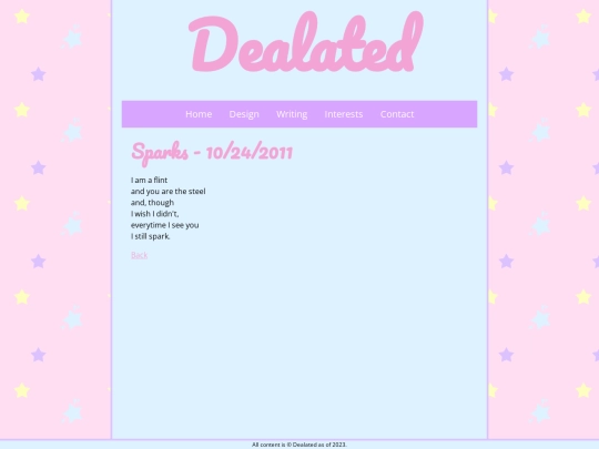 writing/sparks screenshot
