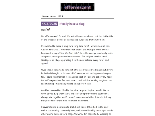 post/blog screenshot