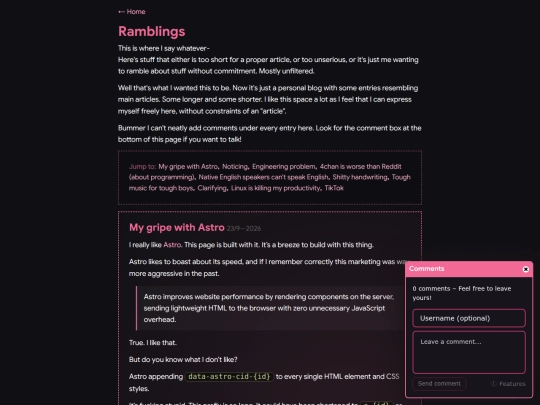ramblings screenshot