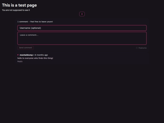 testpage screenshot