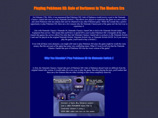 Playing Pokémon XD screenshot