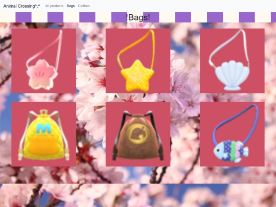 Pages/Bags screenshot