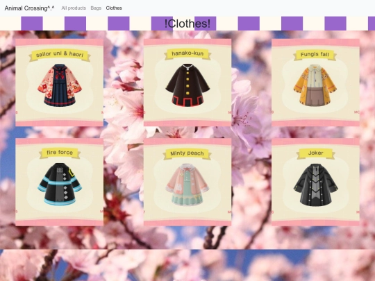 Pages/Clothes screenshot