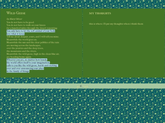poetry/recs/wildgeese screenshot