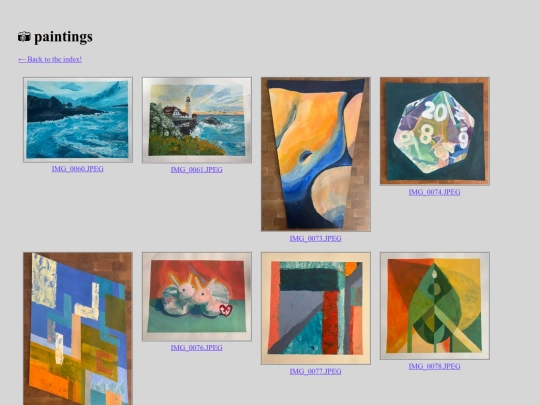 gallery/paintings screenshot