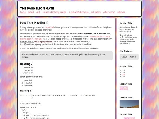 parhelion/parheliontemplate screenshot