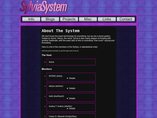 info screenshot