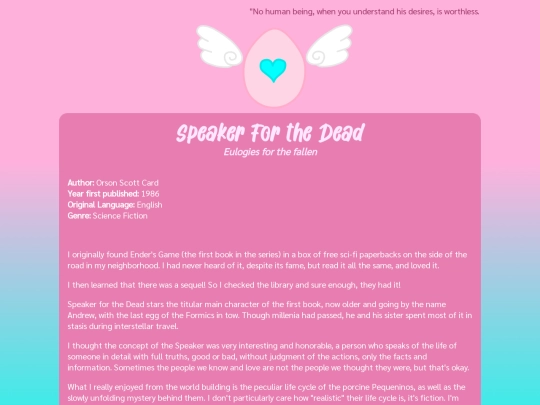 librarybooks/speakerforthedead screenshot