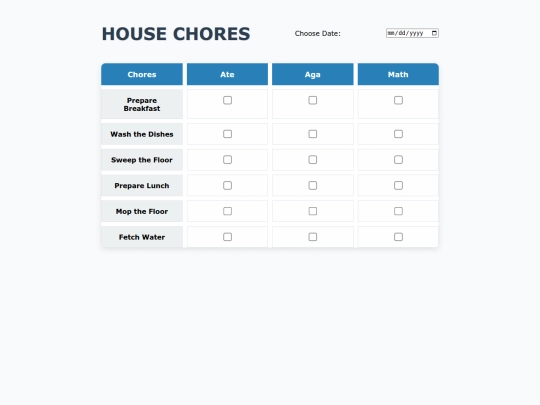 chores screenshot