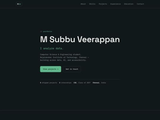 Portfolio screenshot
