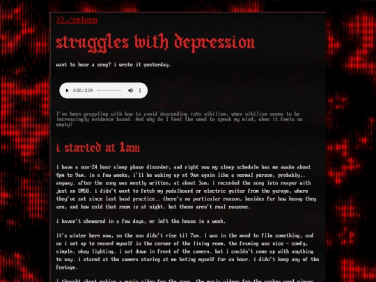 posts/struggles screenshot