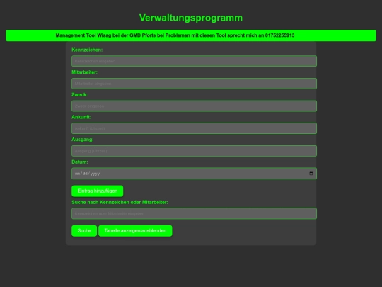 Management screenshot