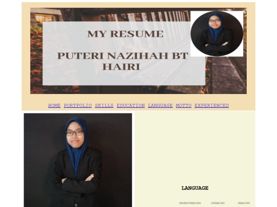 language screenshot