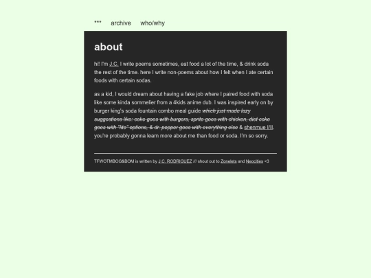 blog/about screenshot