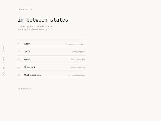 inbetweenstates-catalog screenshot