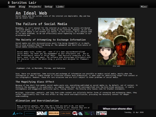 blog/based-web screenshot