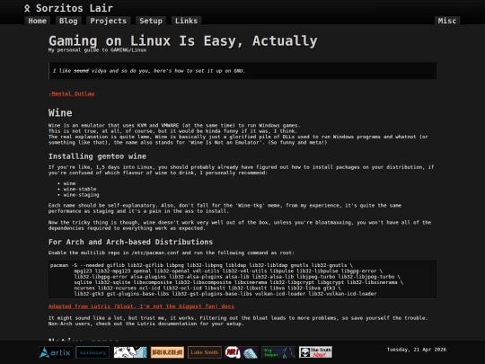 blog/wine screenshot