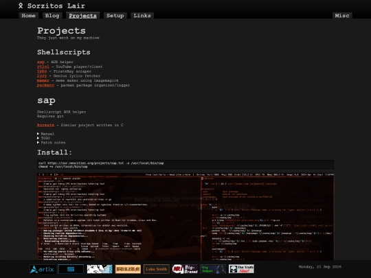 projects screenshot