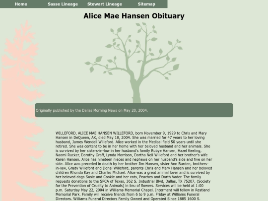 People/Hansen/Death/2004-alice-hansen-obit screenshot