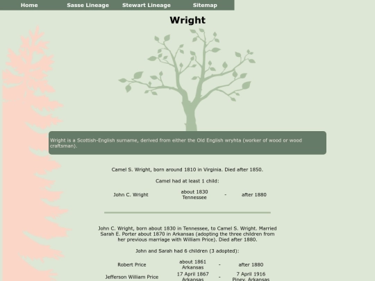 wrightfamily screenshot