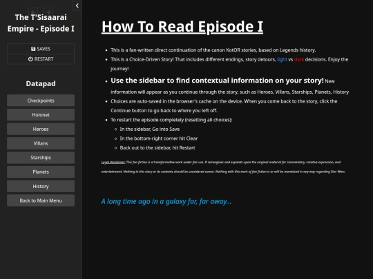 The T_Sisaarai Empire - Episode I screenshot