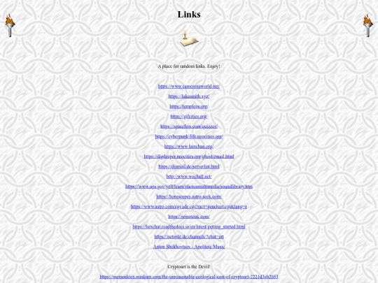 links screenshot