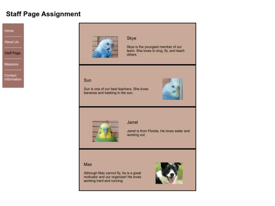 staff-page screenshot