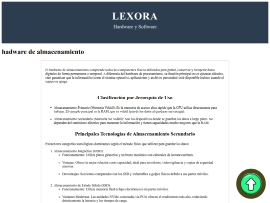 hadware de almacenamiento screenshot