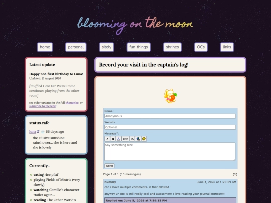 guestbook screenshot