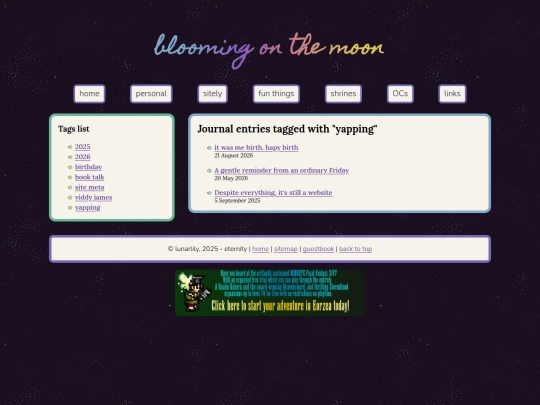 journal/tagged/yapping screenshot