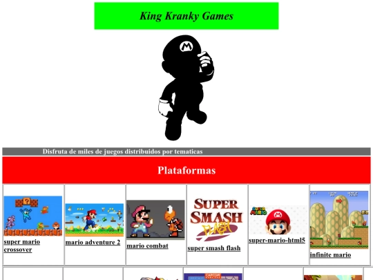 Pag web/Plataformas screenshot