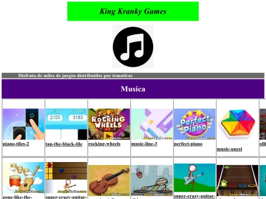 Pagina web Final/Musica screenshot