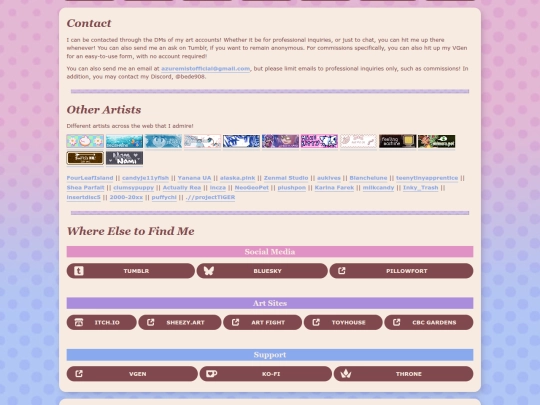 art/links screenshot