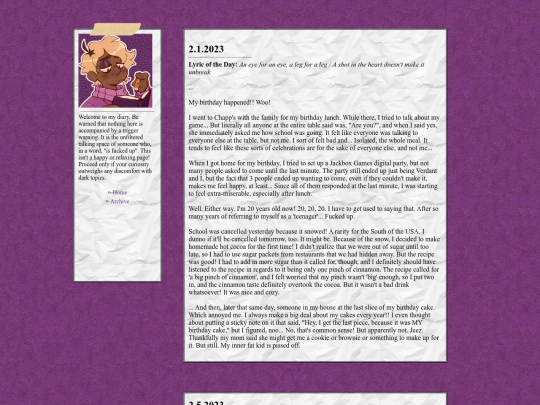 diary/feb2023 screenshot