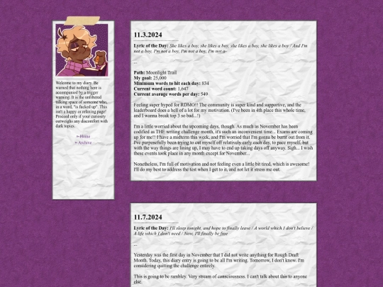 diary/nov2024 screenshot