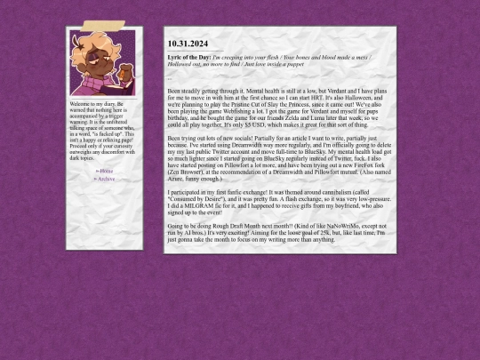 diary/oct2024 screenshot