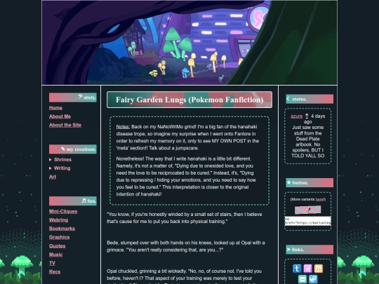 fanfic/fairygarden screenshot