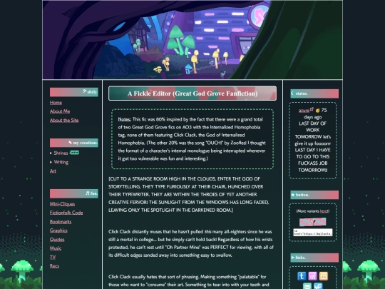fanfic/fickleeditor screenshot