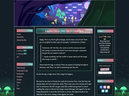 fanfic/lipglossflavor screenshot