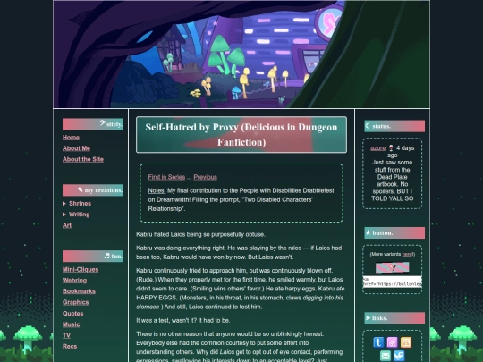 fanfic/selfhatredbyproxy screenshot