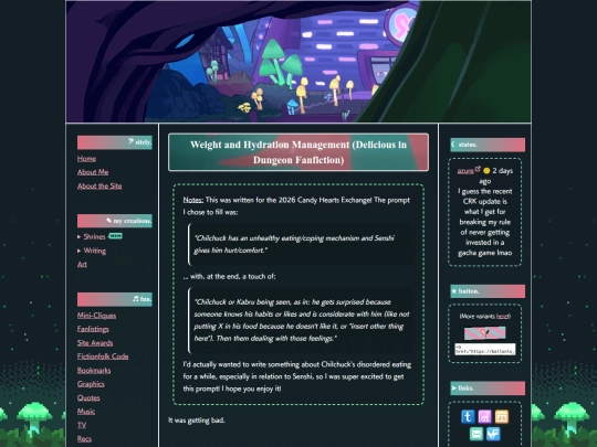 fanfic/weightandhydration screenshot