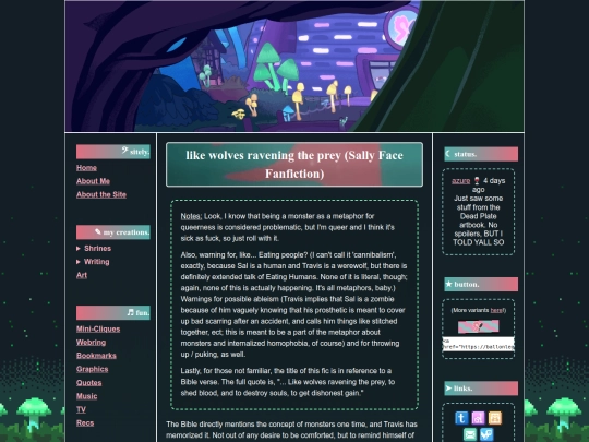 fanfic/wolves screenshot