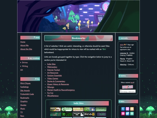 links screenshot