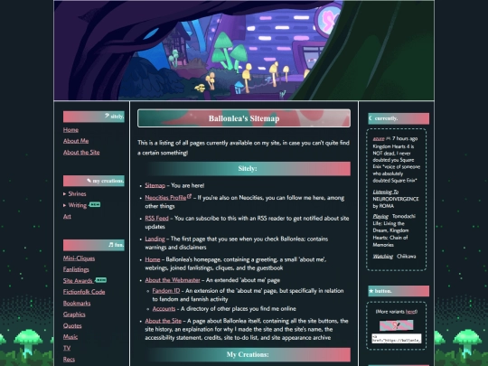 sitemap screenshot