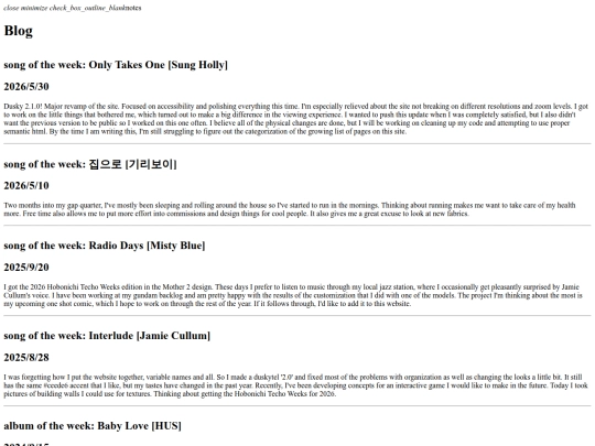 html/blog screenshot