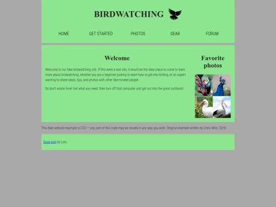 structuring-html-challange screenshot