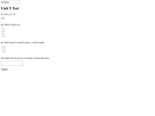 math-test screenshot